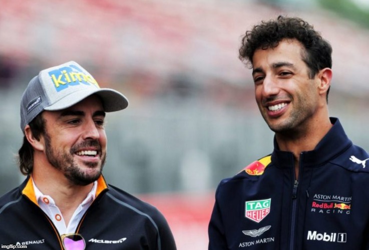Renault Make Interesting Alonso-Ricciardo Comparison | image tagged in motorsport | made w/ Imgflip meme maker