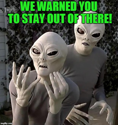 Aliens | WE WARNED YOU TO STAY OUT OF THERE! | image tagged in aliens | made w/ Imgflip meme maker