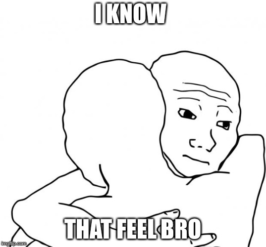 I Know That Feel Bro Meme | I KNOW THAT FEEL BRO | image tagged in memes,i know that feel bro | made w/ Imgflip meme maker