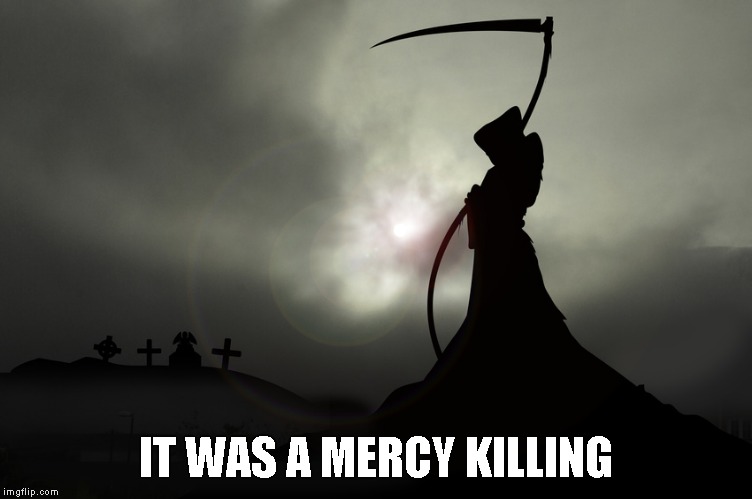 IT WAS A MERCY KILLING | made w/ Imgflip meme maker