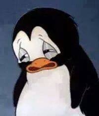 Depressed penguin Blank Meme Template