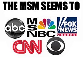 Media Lies | THE MSM SEEMS TO | image tagged in media lies | made w/ Imgflip meme maker