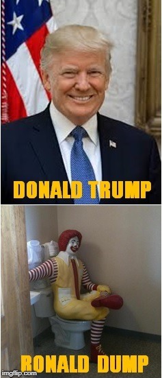 Donald&Ronald | image tagged in donald trump,ronald mcdonald | made w/ Imgflip meme maker