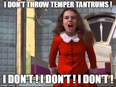 I DON'T THROW TEMPER TANTRUMS ! I DON'T ! I DON'T ! I DON'T ! | image tagged in trump,trump tantrum | made w/ Imgflip meme maker