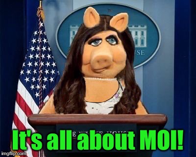 Piggy Sanders | It's all about MOI! | image tagged in piggy sanders | made w/ Imgflip meme maker