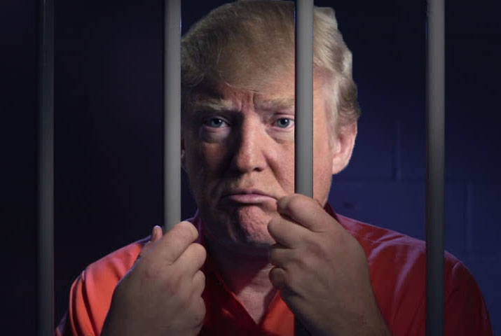 Trump jail bars steel wall Blank Meme Template