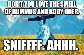 Look At All These Meme | DON'T YOU LOVE THE SMELL OF HUMMUS AND BODY ODER. SNIFFFF. AHHH. | image tagged in memes,look at all these | made w/ Imgflip meme maker