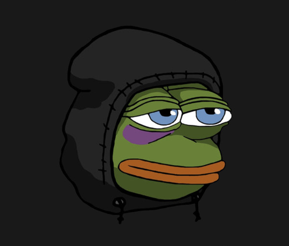 Hooded Pepe (Correct size for Discord use.) Blank Meme Template