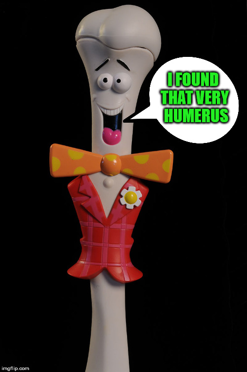 Funny Bone | I FOUND THAT VERY  HUMERUS | image tagged in humerus,memes,funny,humor,think about it,you don't say | made w/ Imgflip meme maker