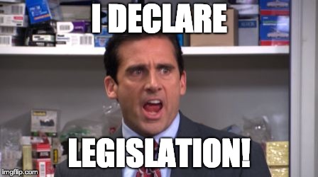 the office bankruptcy | I DECLARE; LEGISLATION! | image tagged in the office bankruptcy | made w/ Imgflip meme maker