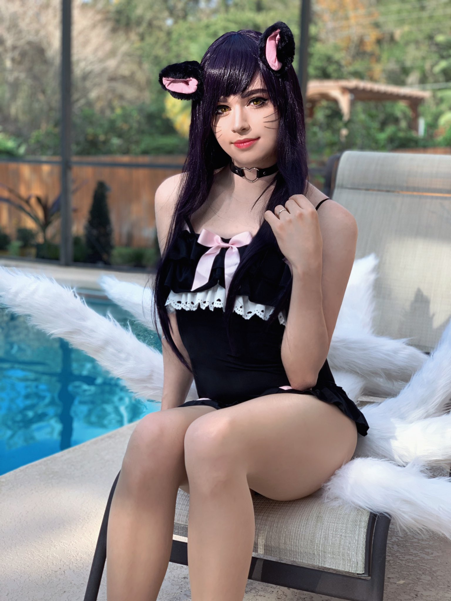 High Quality C9 Sneaky Swimsuit Ahri Cosplay Blank Meme Template