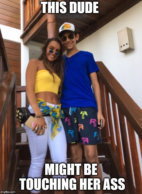 Well you see there are too much thirsty sommer ray fans. | THIS DUDE; MIGHT BE TOUCHING HER ASS | image tagged in sommer ray | made w/ Imgflip meme maker