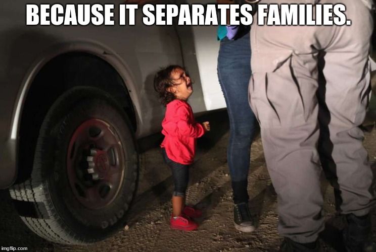 Don't pick your nose . . .  | BECAUSE IT SEPARATES FAMILIES. | image tagged in deportation | made w/ Imgflip meme maker