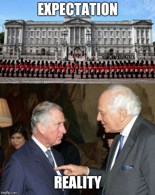 EXPECTATION REALITY | image tagged in may be a rothschild if,buckingham palace | made w/ Imgflip meme maker