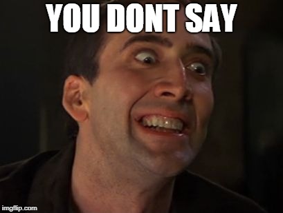 Crazy Nick Cage | YOU DONT SAY | image tagged in crazy nick cage | made w/ Imgflip meme maker