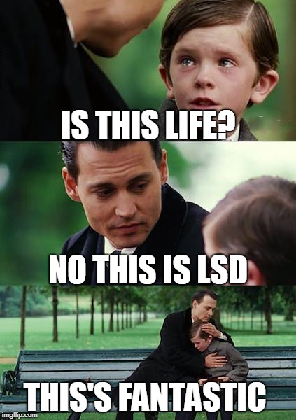 Finding Neverland Meme | IS THIS LIFE? NO THIS IS LSD; THIS'S FANTASTIC | image tagged in memes,finding neverland | made w/ Imgflip meme maker