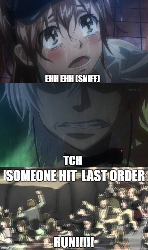 When u mess with her thats when the monster appears | EHH EHH (SNIFF); TCH; SOMEONE HIT  LAST ORDER; RUN!!!!! | image tagged in a certain magical index,last order,accelerator | made w/ Imgflip meme maker