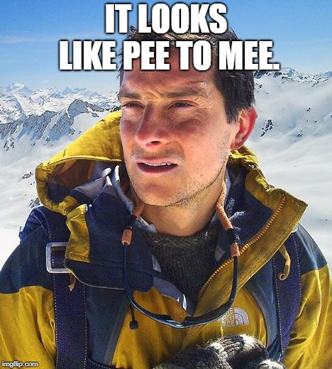 Bear Grylls Meme | IT LOOKS LIKE PEE TO MEE. | image tagged in memes,bear grylls | made w/ Imgflip meme maker