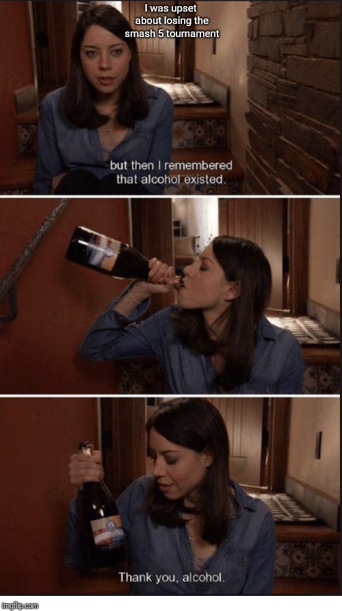 I was upset about losing the smash 5 tournament | image tagged in parks and rec,super smash bros | made w/ Imgflip meme maker