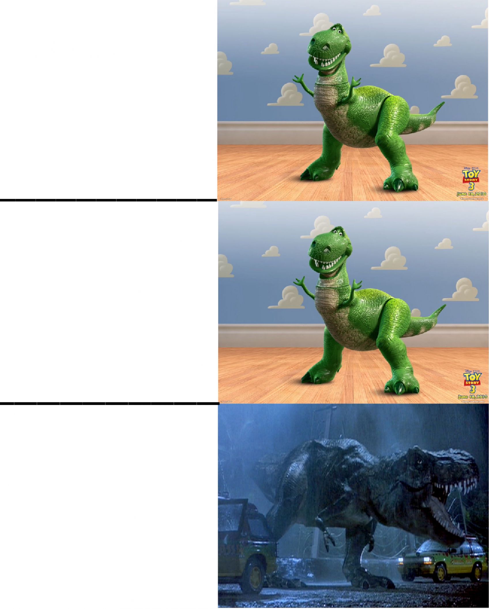 High Quality Happy angry dinosaur Blank Meme Template