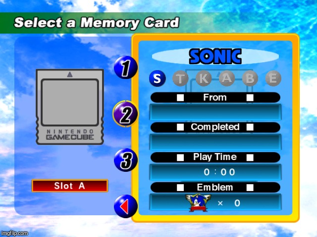 image tagged in sonic adventure dx memory card | made w/ Imgflip meme maker