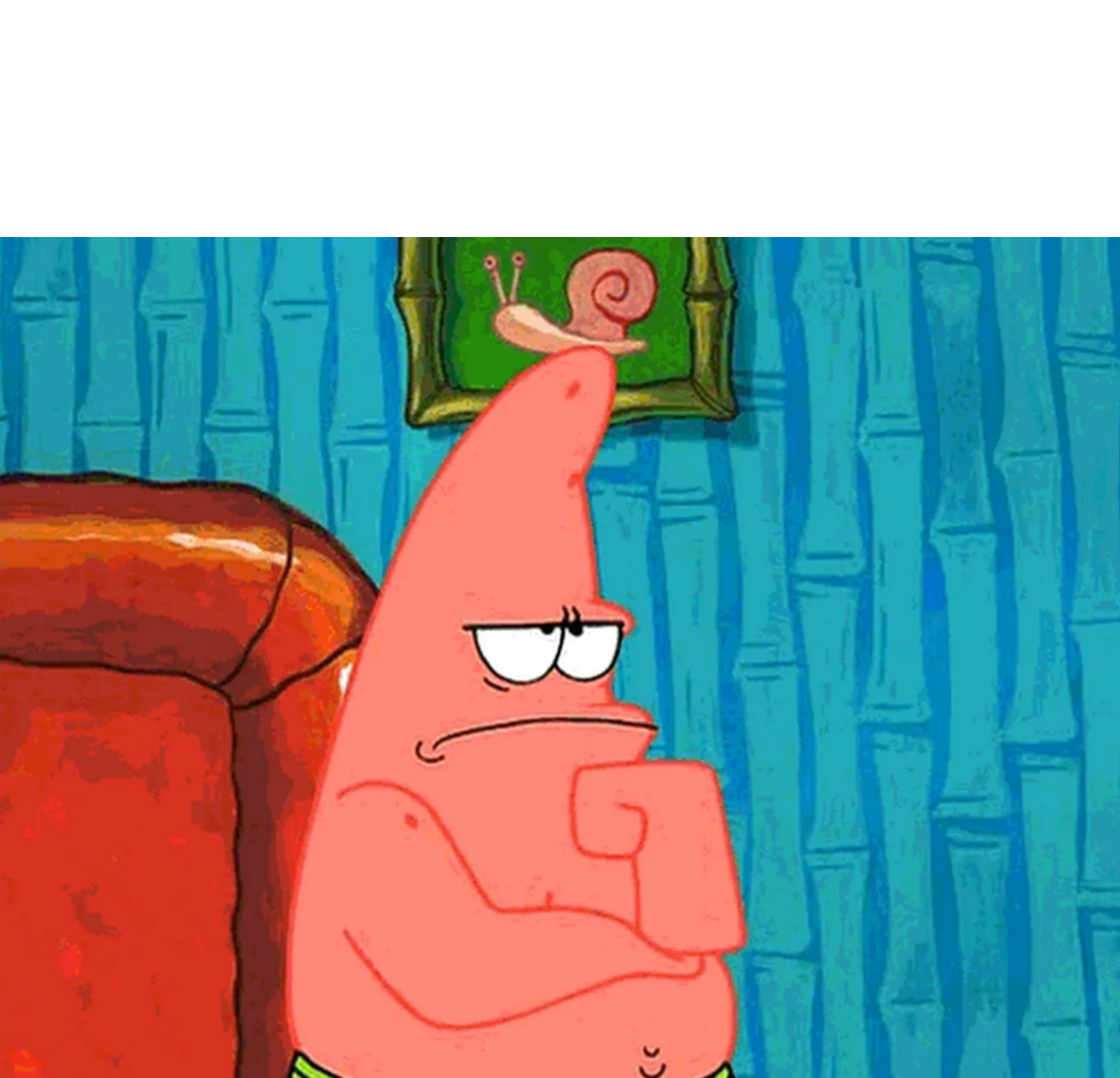 Patrick Star Thinking Blank Template Imgflip