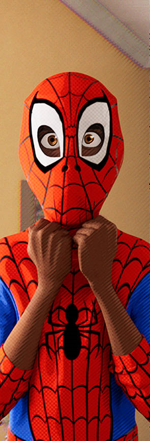 Miles In The Spidey Costume Blank Meme Template