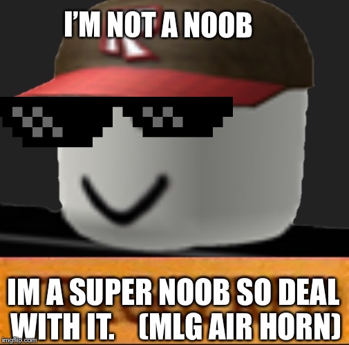 Roblox Triggered | I’M NOT A NOOB; IM A SUPER NOOB
SO DEAL WITH IT.    (MLG AIR HORN) | image tagged in roblox triggered | made w/ Imgflip meme maker