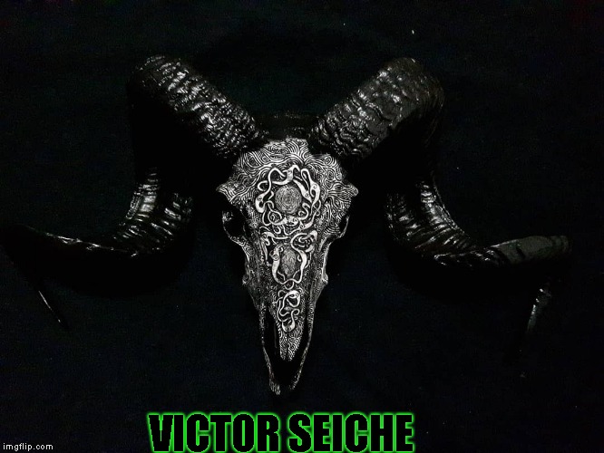 Victor is a friend of mine that carves skulls | VICTOR SEICHE | image tagged in artwork,friends | made w/ Imgflip meme maker