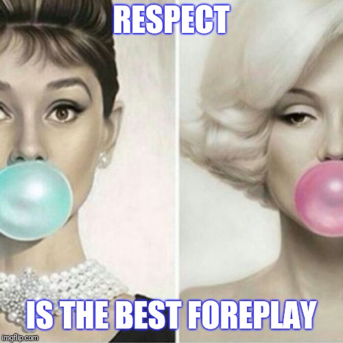 Classy Women | RESPECT; IS THE BEST FOREPLAY | image tagged in classy women | made w/ Imgflip meme maker