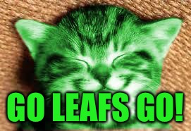 happy RayCat | GO LEAFS GO! | image tagged in happy raycat | made w/ Imgflip meme maker