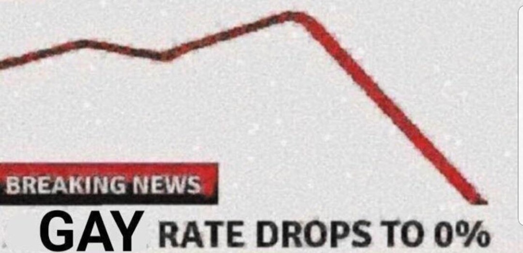 Gay rate drops to 0% Blank Meme Template