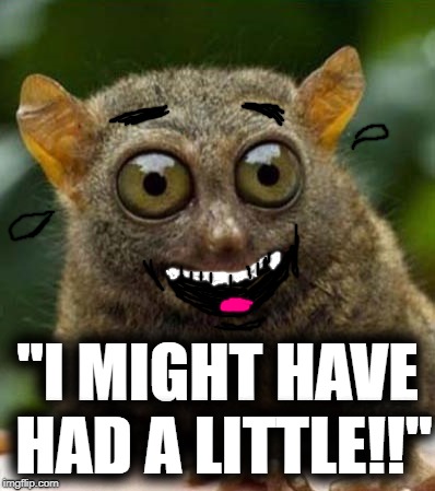 big eyes smiling critter | "I MIGHT HAVE HAD A LITTLE!!" | image tagged in big eyes smiling critter | made w/ Imgflip meme maker