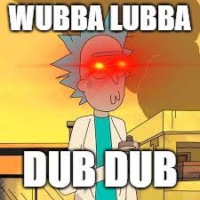 WUBBA LUBBA; DUB DUB | image tagged in rickandmorty | made w/ Imgflip meme maker