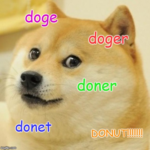 Doge Meme | doge; doger; doner; donet; DONUT!!!!!!! | image tagged in memes,doge | made w/ Imgflip meme maker