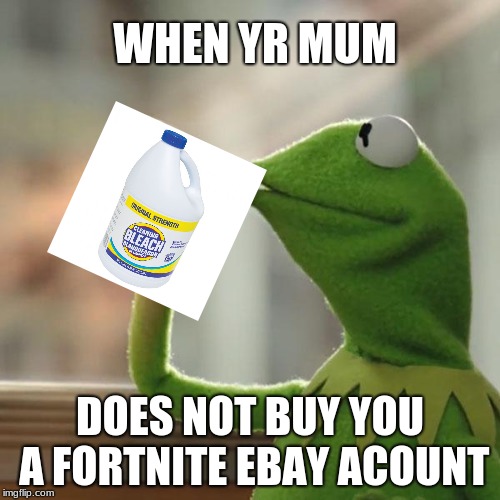 But That's None Of My Business Meme | WHEN YR MUM; DOES NOT BUY YOU A FORTNITE EBAY ACOUNT | image tagged in memes,but thats none of my business,kermit the frog | made w/ Imgflip meme maker