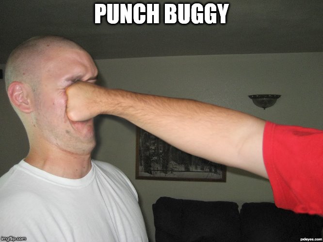 Face punch | PUNCH BUGGY | image tagged in face punch | made w/ Imgflip meme maker
