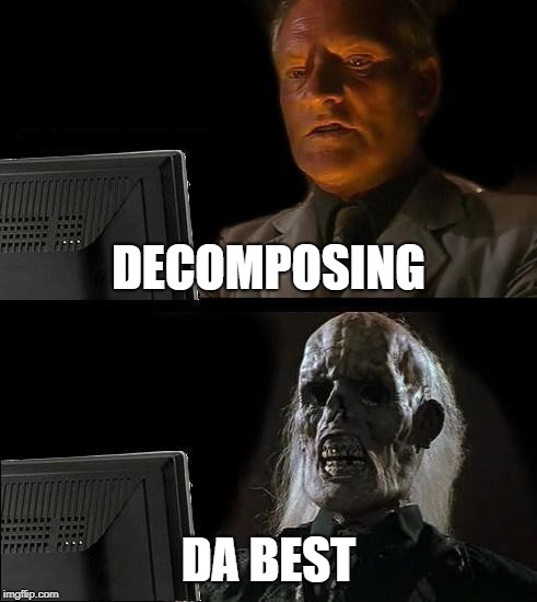 I'll Just Wait Here Meme | DECOMPOSING; DA BEST | image tagged in memes,ill just wait here | made w/ Imgflip meme maker