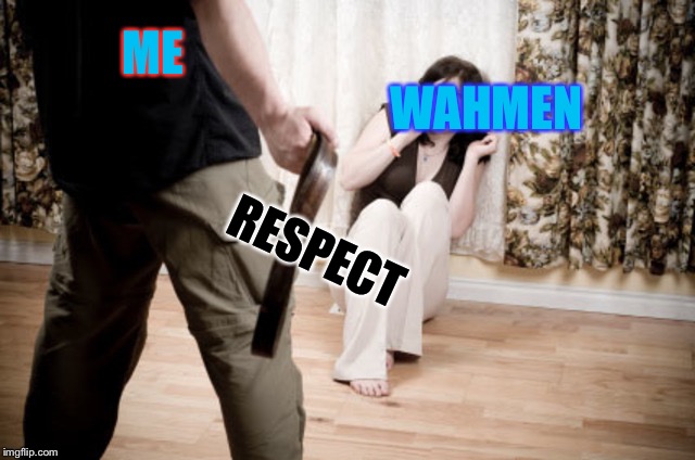 Wahmen respecter | ME; WAHMEN; RESPECT | image tagged in funny,memes,fun,wahmen,trending | made w/ Imgflip meme maker