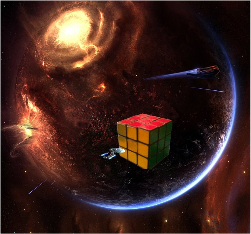 High Quality Star Trek Rubiks Cube Borg Blank Meme Template
