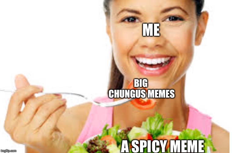 ME A SPICY MEME BIG CHUNGUS MEMES | image tagged in funny,memes,food,big chungus,mmmmmmm | made w/ Imgflip meme maker