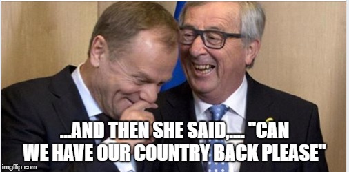 ...AND THEN SHE SAID,.... "CAN WE HAVE OUR COUNTRY BACK PLEASE" | image tagged in eu | made w/ Imgflip meme maker