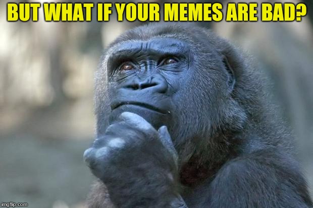 that is the question | BUT WHAT IF YOUR MEMES ARE BAD? | image tagged in that is the question | made w/ Imgflip meme maker