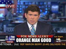Fox news alert | ORANGE MAN GOOD | image tagged in fox news alert | made w/ Imgflip meme maker