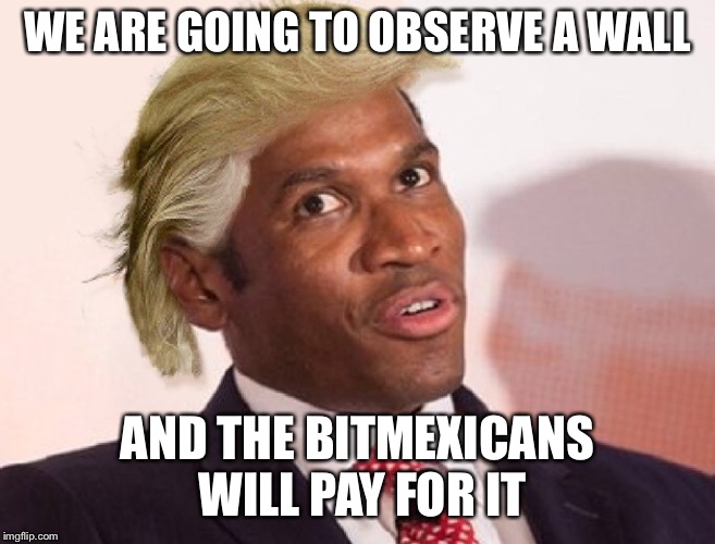 WE ARE GOING TO OBSERVE A WALL; AND THE BITMEXICANS WILL PAY FOR IT | made w/ Imgflip meme maker