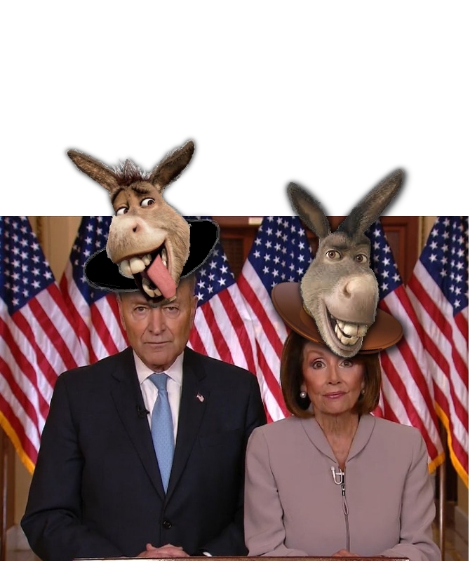 High Quality Schumer and Pelosi AssHats Blank Meme Template