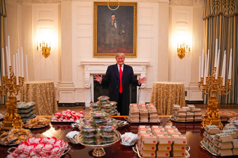Trump hamburger buffet Blank Meme Template