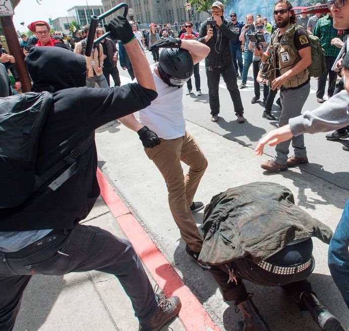 Antifa violence Blank Meme Template