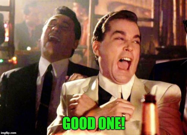 Wise guys laughing | GOOD ONE! | image tagged in wise guys laughing | made w/ Imgflip meme maker