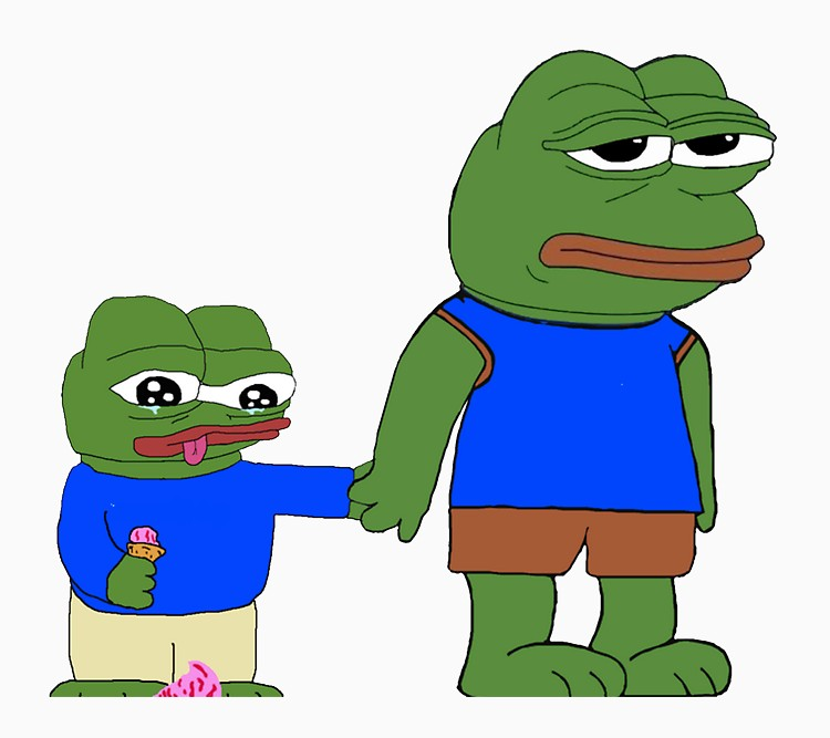 High Quality Pepe frog ice cream special child Blank Meme Template